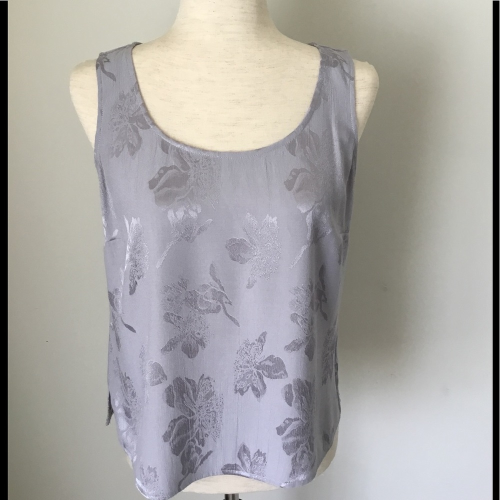 PECK & PECK Sleeveless Top,Color Grey,Size S
